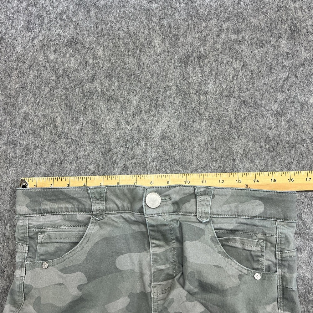 Democracy Ab Solution Jeans Womens 10 Green Camo Mid Rise Skinny Stretch 32x25 - Picture 10 of 16